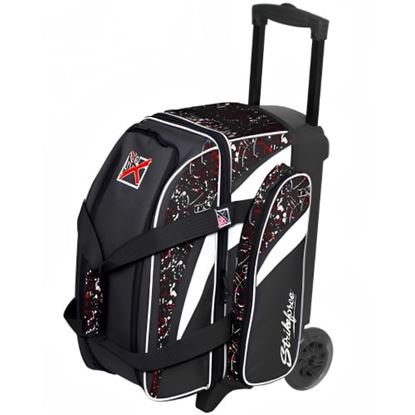 Picture of KR Cruiser 2 Ball Double Roller Black Red White Splash Bowling Bag
